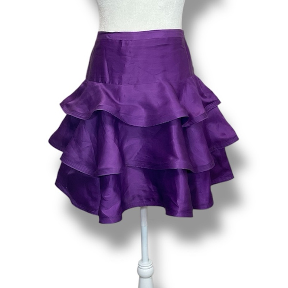 Ted Baker London Langley Collection Silk Tiered Sculptural Mini Skirt - Picture 2 of 11